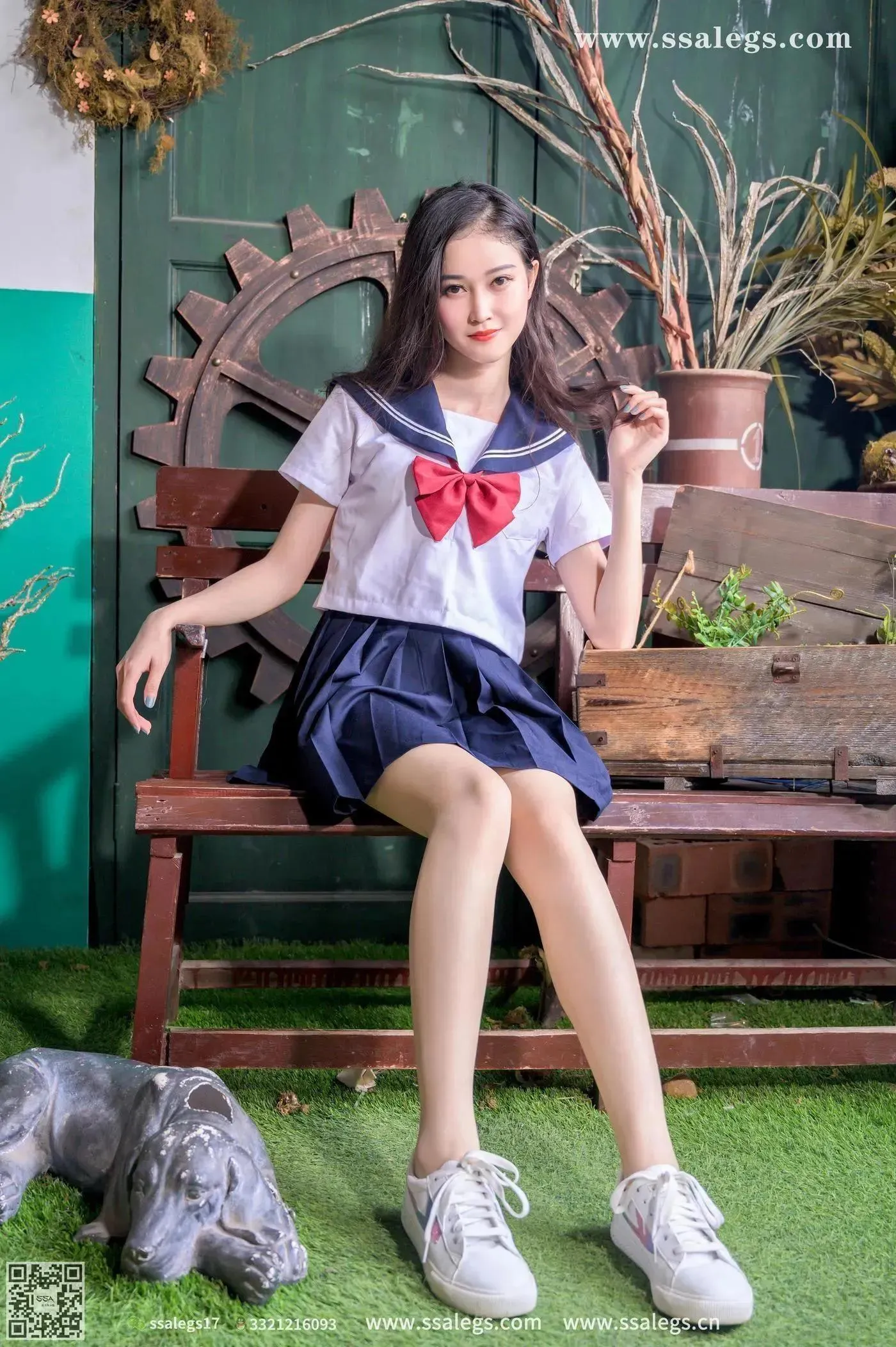 [SSA丝社]超清写真 NO.421 漫漫白色jk制服肉丝写真(上) [84P]插图6
